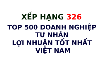 Xếp hạng 326 BXH PROFIT500 - TOP 500 Doanh nghiệp tư nhân lợi nhuận tốt nhất Việt Nam - Tập đoàn CEO