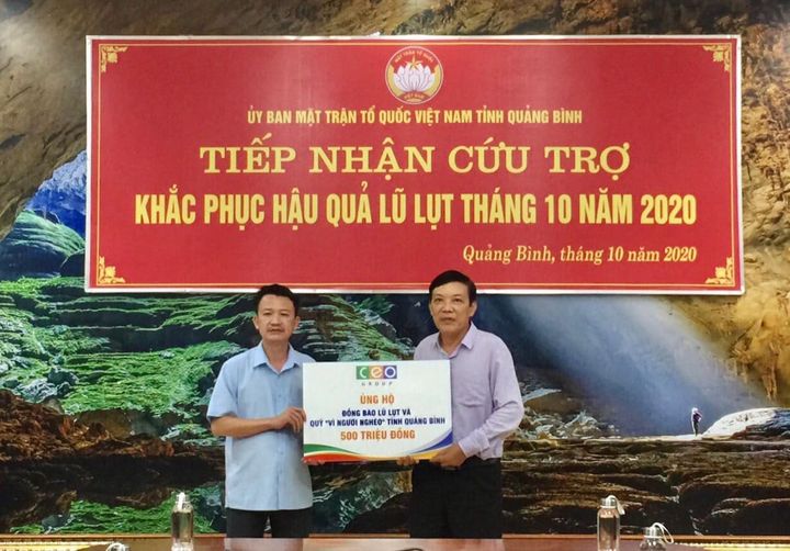 Tập đoàn CEO ủng hộ 500 triệu đồng cho UBMTTQ Việt Nam tỉnh Quảng Bình - Tập đoàn CEO