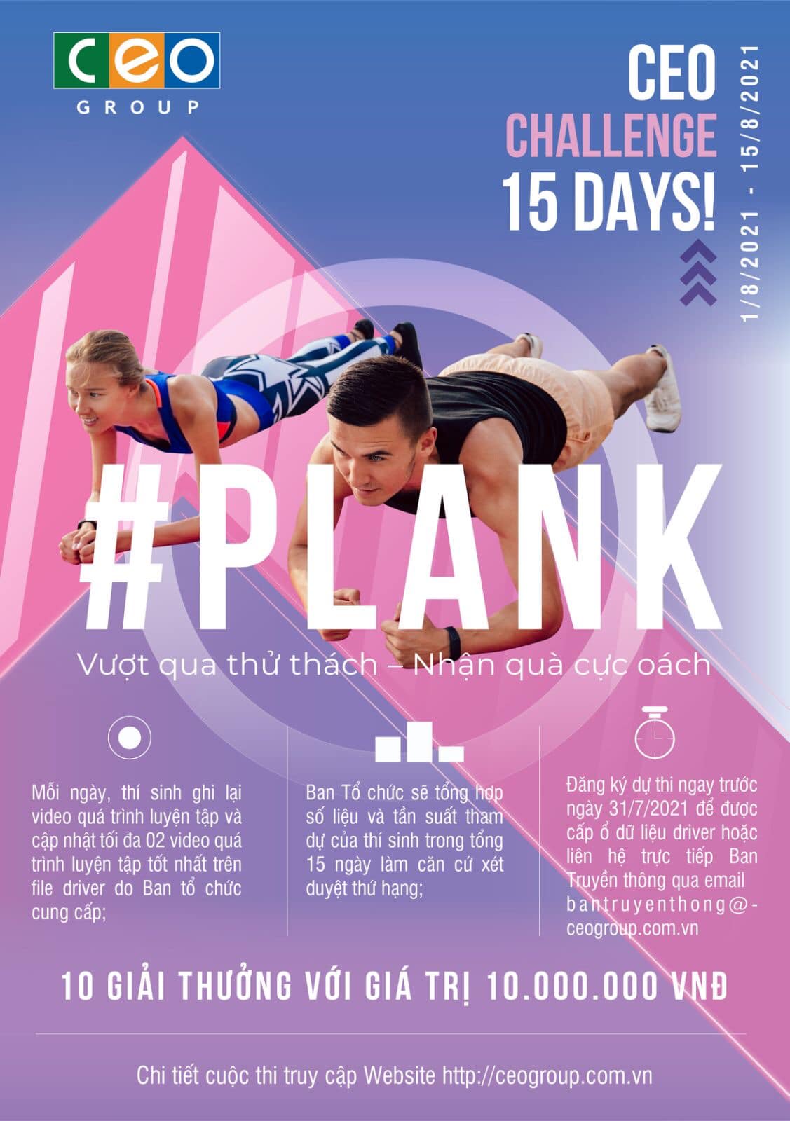 Công bố kết quả cuộc thi “CEO Challenge 15 Days” chào mừng 20 năm thành lập Tập đoàn CEO