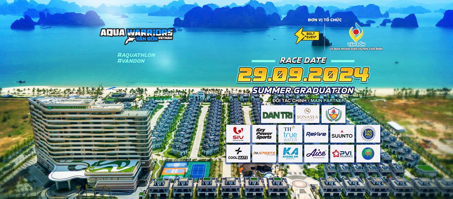 Giải Aquathlon đầu tiên tại Vân Đồn thu hút 1.200 vận động viên