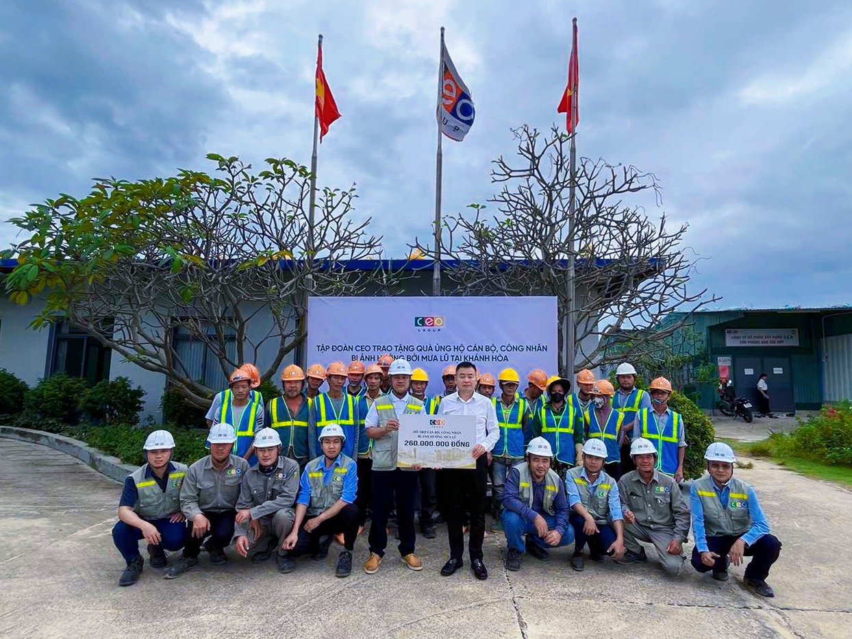 TẬP ĐOÀN CEO CHUNG TAY HỖ TRỢ CÁN BỘ, CÔNG NHÂN TẠI KHÁNH HÒA TRƯỚC ẢNH HƯỞNG MƯA LŨ