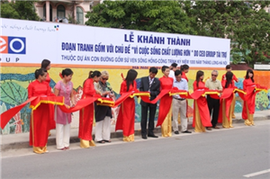 Khánh thành Bức tranh gốm do CEO Group tài trợ hướng tới kỷ niệm 1000 năm Thăng Long – Hà Nội