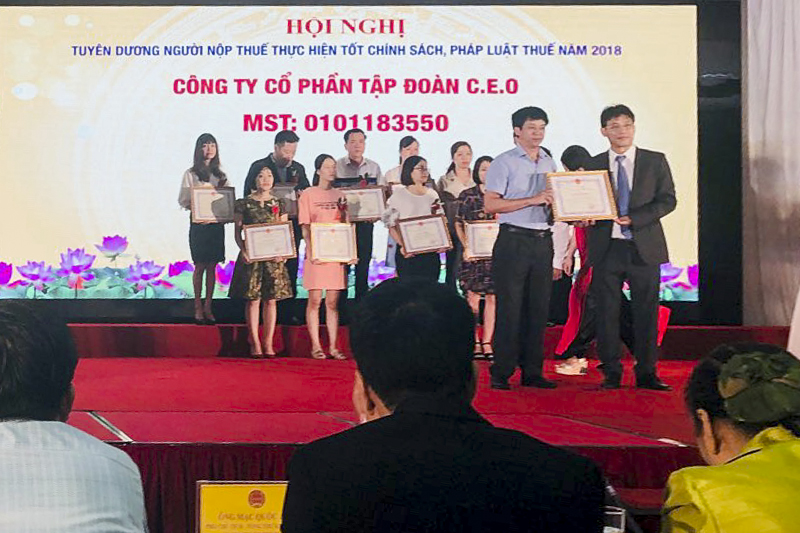 Tập đoàn CEO được tuyên dương thực hiện tốt chính sách, pháp luật thuế năm 2018