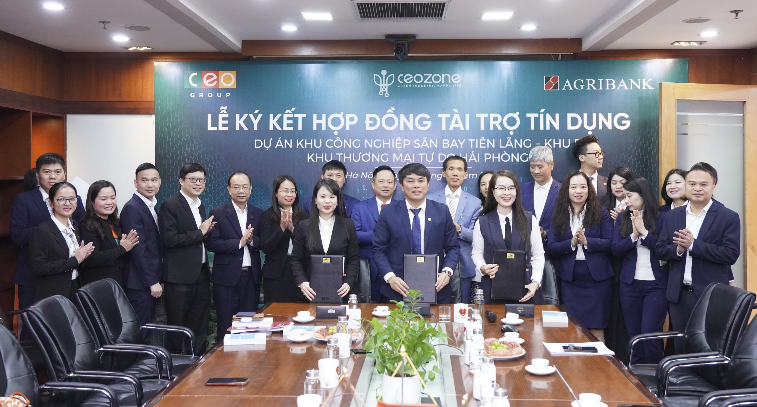 Tập đoàn CEO và Agribank ký kết hợp đồng tài trợ tín dụng cho Khu công nghiệp Sân bay Tiên Lãng – Khu B