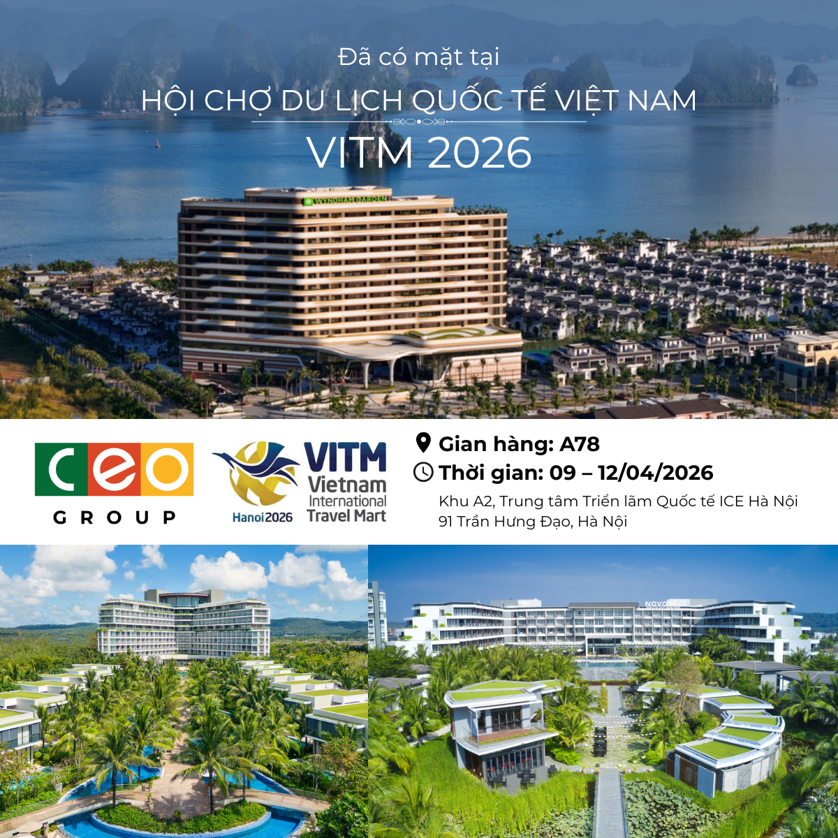 Gian Hàng A78 Thời Gian 09 – 12042026 Địa điểm Khu A2, Trung Tâm Triển Lãm Quốc Tế Ice Hà Nội, 91 Trần Hưng Đạo, Hà Nội