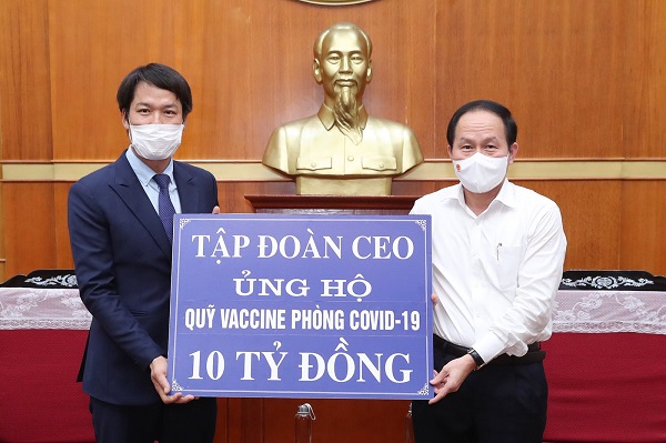 CEO Group ủng hộ 10 tỷ đồng cho Quỹ vắc-xin phòng, chống dịch Covid-19